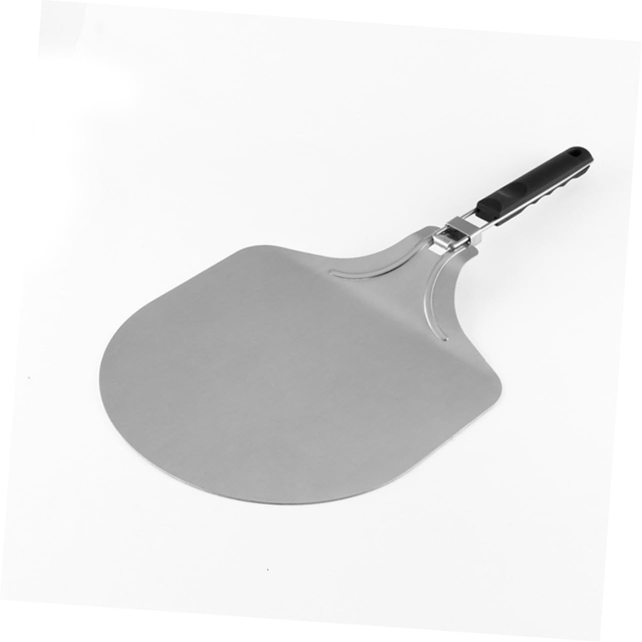 Cabilock Faltbare Pizzaschaufel und Ovaler Form aus Edelstahl 12 Zoll mit Ergonomischem Griff Robustes Backzubehör für Küche und Restaurantgebrauch