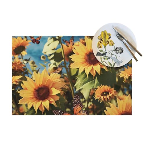 Sets de table tissés lavables parfaits pour les repas en extérieur - 7