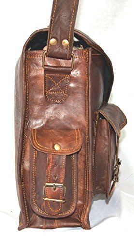 Bolsa carteiro de couro feita à mão vintage de 15 polegadas para notebook, melhor bolsa de computado