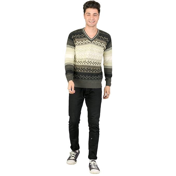 Muskan Knitwear Men's Winter Sweater, Casual Knit Pullover-picture-32