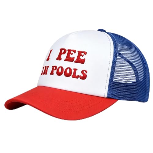 I Pee in Pools Funny Trucker Hats Snapback Hat for Women Gag Gifts Embroidery Funny Hats Baseball Cap