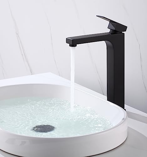 Torneira Monocomando Preto Quadrada Banheiro Lavabo Bica Alta Luxo Inovartte IN23