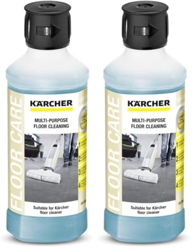 Kärcher Limpiador de Suelos Universal RM 536, Resultados sin Rayas en Todos los Suelos Duros, 500ml de Producto generan 40l de líquido Limpiador una Vez diluido (Paquete de 2)