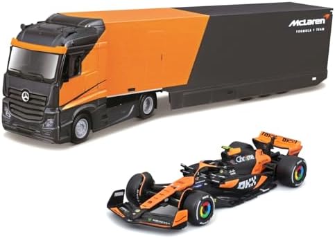 Bburago - Mercedes Semi Truck avec McLaren MCL38 (2024) #4 Norris...