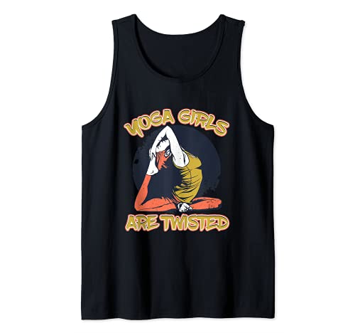 Yoga Girls Are Twisted Yoga Stretch Yoga Flexibility Tank Top, Black