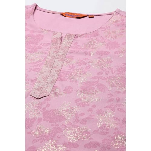 Image of Rangriti Women's Cotton Printed Straight Kurta