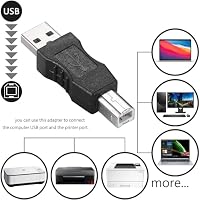 Greluma 3 STK USB 2.0 A Stecker auf USB B Druckerstecker Konverter Adapter Anschluss – Ansicht 5