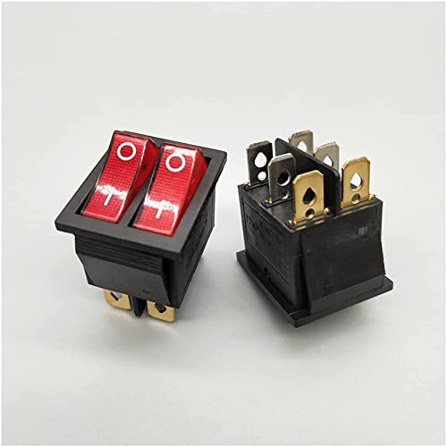 Interrupteur à bascule KCD8 double lampe 16A 250V étanche haute performance