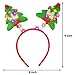 JOYIN 4 Pcs Light-Up Christmas Headbands with LED lights in Santa Hats & Christmas Tree Designs for Christmas Supplies and Holiday Parties Favors (ONE SIZE FITS ALL)