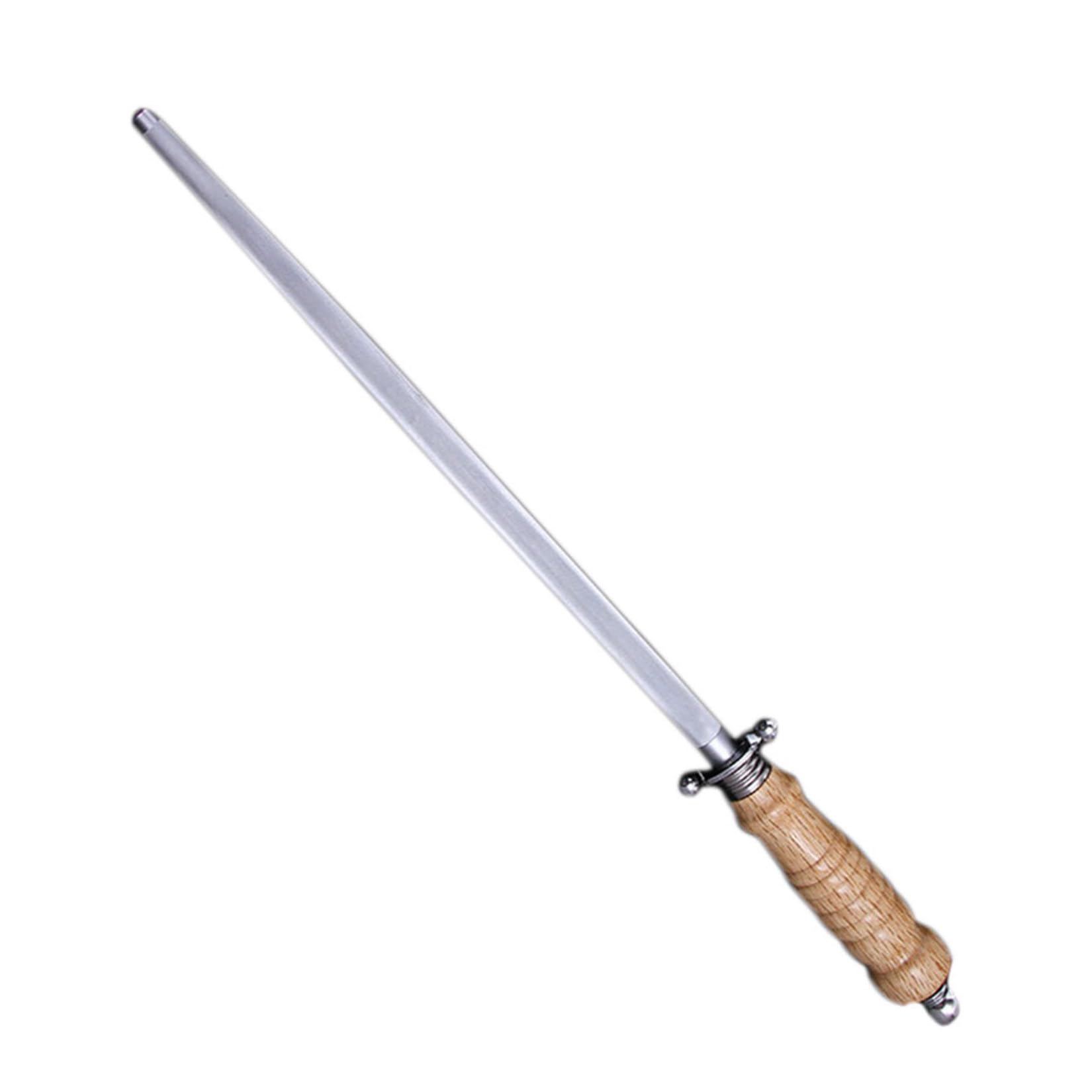 Affilatore per Coltelli a Barra in Acciaio Inox Argento | Uso Domestico in Cucina, Affila Lame Standard e Seghettate, Pratico da Appendere