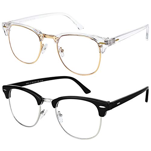 Image of Yogo Vision Blue Light Glasses for Men and Women Semi Rimless Half Rim Computer Eyeglasses