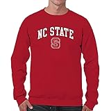 Campus Colors Adult Arch & Logo Soft Style Gameday Crewneck Sweatshirt (NC State Wolfpack - Red, Large)