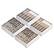 SONGMICS Unterwäsche-Organizer 4er Set, 80 Fächer (2x16+2x24), Schubladen-Organizer faltbar, Ordnungssystem Kleiderschrank, Aufbewahrungsboxen, Socken, Unterwäsche, Krawatten, cremeweiß RUS011W01