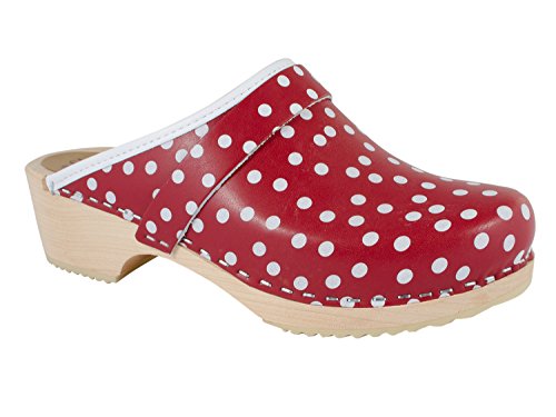 Sabots standard polka rouge à pois pour le jardin et la maison