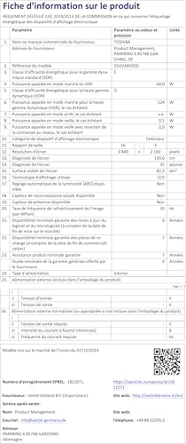 Toshiba 50UV3463DG 55 4K Ultra HD Smart TV 300 cdm² - vue 6