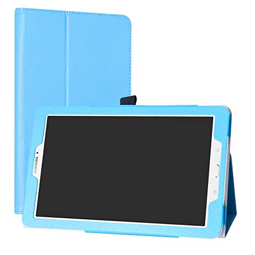 Galaxy Tab E 9.6 Case,Mama Mouth PU Leather Folio 2-Folding Stand Cover with Stylus Holder for Samsung Galaxy Tab E 9.6 / E Nook 9.6 Inch T560 T561 T567 Verizon 4G LTE,Light Blue