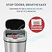 iTouchless SensorCan 13 Gallon Kitchen Trash Can with Lid & Odor Filter – Motion Sensor Stainless Steel Garbage Bin for Home, Office, or Garage – Slim Oval Shape, Large Capacity Design