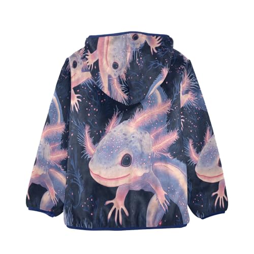 Aquatic Creatures with Glow Toddler Fleece Jacket Girl Boys Hooded Fleece Jacket Coat Warm Outwear Zip-up 3-10T2