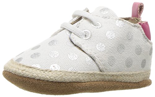 Robeez Baby-Girl's Slip-On, Cool and Casual Cream Dot, 12-18 Months M US Infant