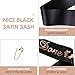 Finally Done Sash - Just Divorced Sash - Black Divorced Party Supplies Decorations for Finally Divorced, Newly Unwed, Single Women, Funny Divorce, Break Up Gift - Party Sash