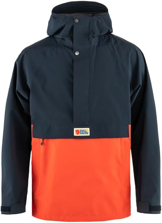 Fjallraven, Vardag Hydratic Anorak - Men's, Dark Navy/Flame Orange, M