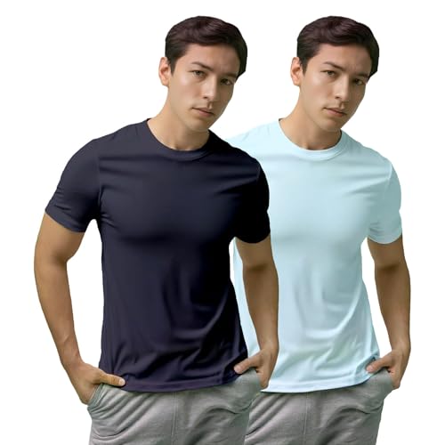 Image of Gym T Shirts for Men Workout | Sports Tshirt for Man | Running Mens T-Shirts | Polyester Men's T Shirt | Quick Dry fit Training Active Wear | Badminton Football Jersey Tshirts