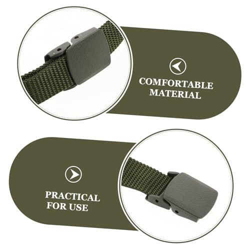 4Pcs Men Outdoor Utility Belt Adjustable Nylon Canvas Adventure Belt for Hiking Quick Release Design for Outdoor Training and Activities Heavy Duty Performance3