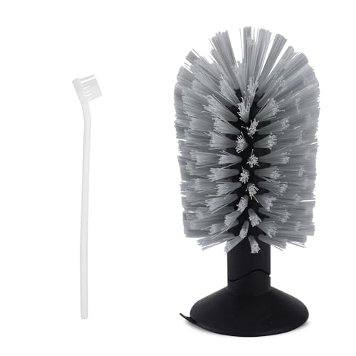 Image of 2pcs Turtle Scrub Brush, Grey Turtle Shell Cleaning Brush Tortoise Shell Exfoliate Cleaning Scratcher with Suction Cup Tortoise Tank Accessories for Aquatic Tank Supplies Toy Decor