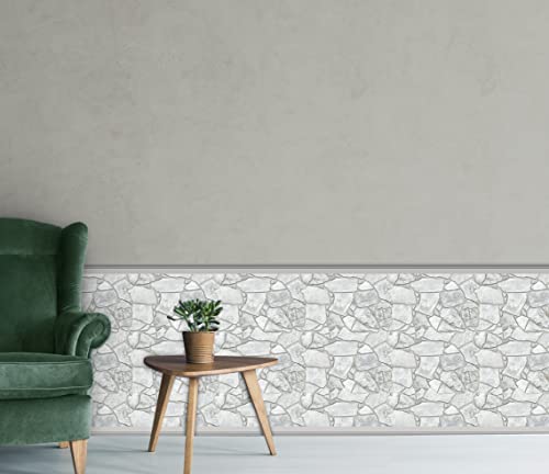 Retro-Art 3D Wall Panels, Pack Of 10, Wild Stone In Grey, Pvc, 17.5" X 23.75", Cover 28.86 Sq.ft. 562Wg #TOP5