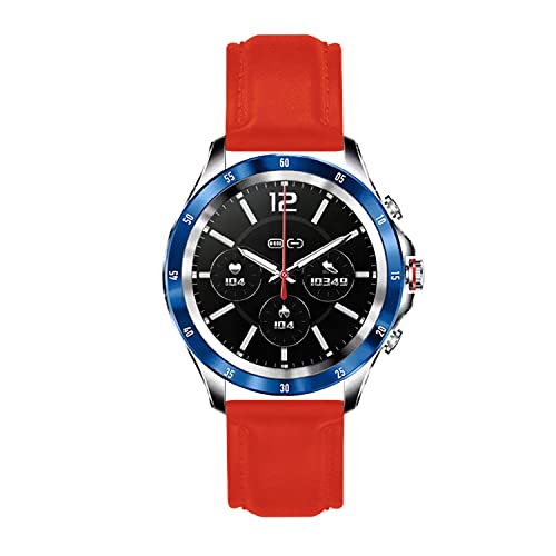 Image of ACM Watch Strap Leather Belt 20mm Compatible with Noise Noisefit Nova Smartwatch Casual Classic Band Red