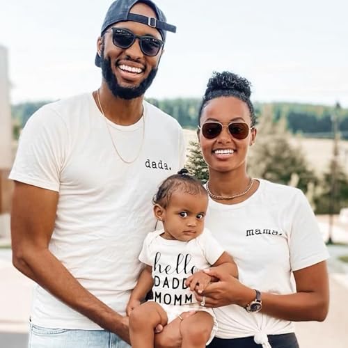 KU Baby Geschenk Personalisiert Baby Strampler Neugeborene du Wirst Papa Mama Schwangerschaft verkünden Geschenk Geburt I Vatertag I Muttertag I Geburtstag(0-3Monate)