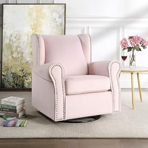 Pink Swivel Chair with Glider Pink Swivel Barrel Chair Solid Wood