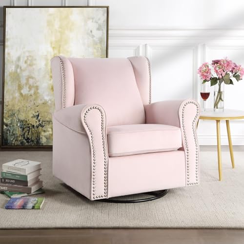 Pink-Swivel-Chair-with-Glider-Pink-Swivel-Barrel-Chair-Solid-Wood Pink Swivel Chair with Glider Pink Swivel Barrel Chair Solid Wood