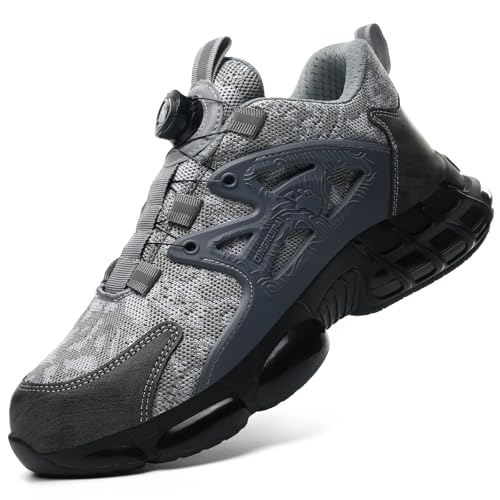 Image of Steel Toe Shoes for Men Women Lightweight Comfortable Work Sneakers Composite Toe Shoes Safety Tennis Sneakers for Long Shifts