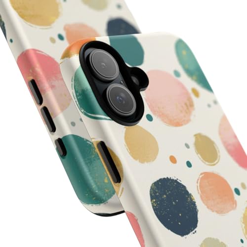 Coque iPhone 16 Plus originale mate rigide avec motif à pois - 2