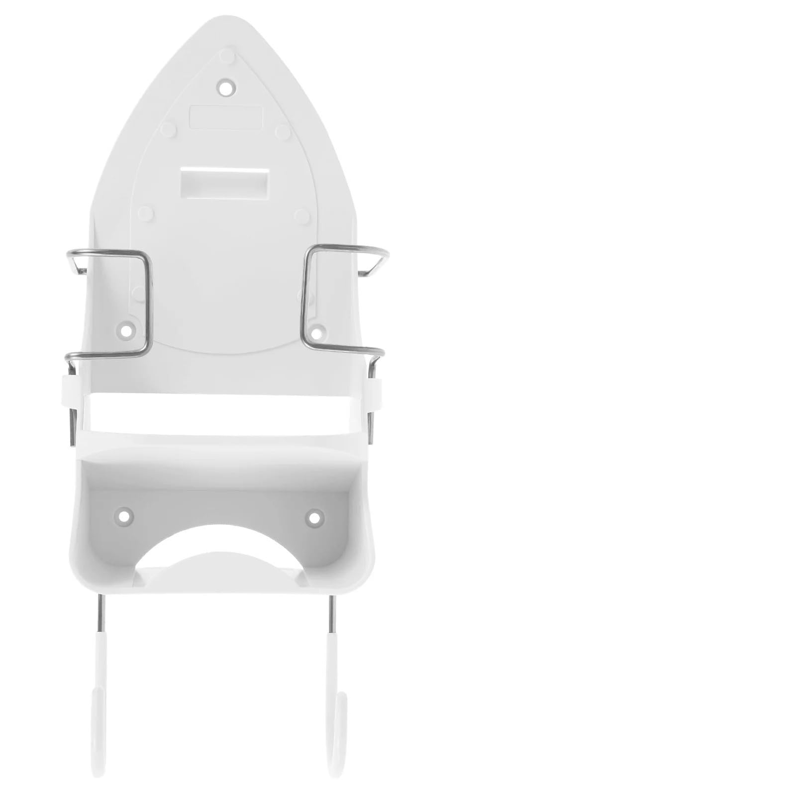 ENWWCH Ironing Board Hanger Rack Wall Mounted Iron Hotel Household Storage Supplies Holder For Bathroom(White)
