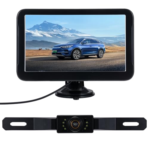 Image of Docooler Backup Camera, Rear View Camera with 7-inch IPS Monitor, AHD Night Vision Backup Camera, 150 Wide-Angle, DIY Adjustable Guide Lines, IP68 Waterproof Reverse Camera for Car, Truck, RV, SUV