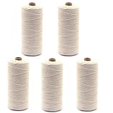 5 x weiße Kochschnur, 100 m, 2 mm dicke Füße, lebensmittelecht, Küchengarn für Fleisch und Braten, Brot, Dekorationen, Backen, Metzger, Würstchen, Bastelarbeiten