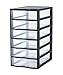 SUNDIS | Tour de rangement, organiseur ORGAMIX - 6 Tiroirs - Format A4 - Noir - 4289001