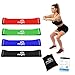 Latex Free Resistance Bands Loops - Set of 4 Premium Fitness Exercise Bands for Fitness Workouts Rehabilitation Yoga Pilates and Strength Training - Includes Exercise Guides