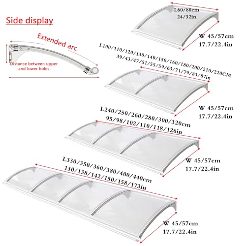 Cubierta Impermeable para Puertas de Entrada con Soporte Negro de Diseño 5