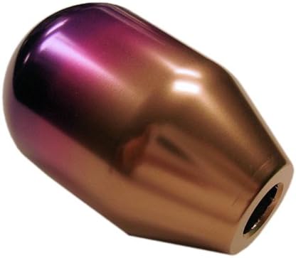 VMS Racing 10x1.5mm Thread Threaded 6 Speed Titanium Burn Type-R Shift KNOB Billet Aluminum Compatible with Honda Civic 02-05 2002-2005