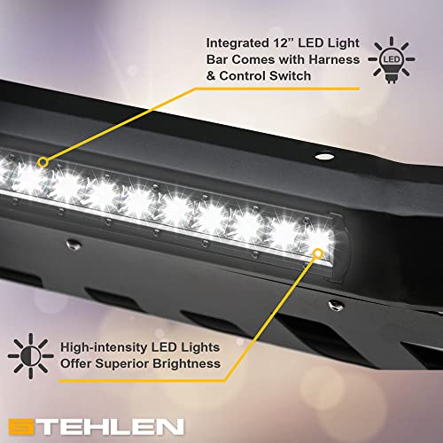 Stehlen 733469493099 Advance Series Aluminum Led Bull Bar - Matte Black For 2007-2018 Chevy Silverado Gmc Sierra / 2007-2020 Suburban Avalanche Tahoe Yukon 1500/2007-2014 Cadillac Escalade Esv Ext #TOP4
