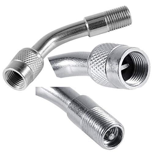 Go-Upp 3Pcs Chrome 45 Degree 90 Degree 135 Degree Angled Wheel Tire Tyre Valve Stem Extension For Car Motorcycle Bike Truck Rv's Scooter Adapter Universal Extenders #TOP5