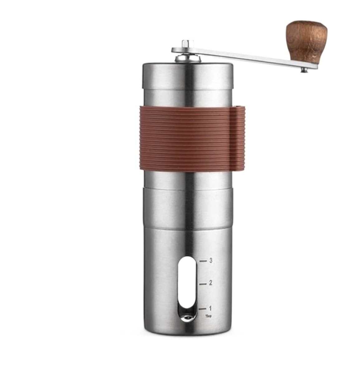 BODHIS Molinillo de Café Molino de Café Molinillo De Grano Multifuncional con Manivela Manual, Molinillo De Café con Manivela Portátil con Ajustable Molinillo Cafe Molinillos de Café
