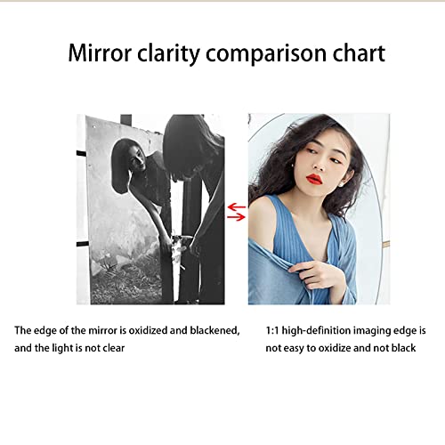 Miroir de maquillage lumineux à luminosité variable avec miroir rond - 7