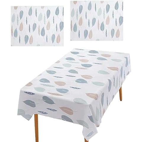 MAXQUU Wipeable Leaf Tablecloths for Dining Cover