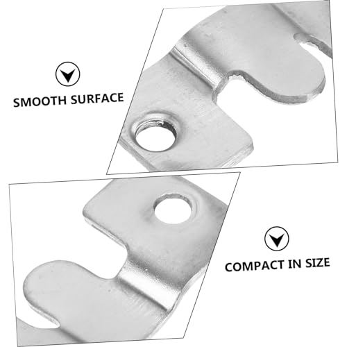 Image of Holibanna 12pcs Stainless Steel Photo Hangers for Wall Heavy Duty Buckle Hangers for Office and Home Decor