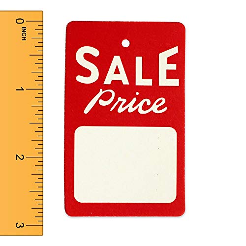 Unstrung Sale Price Tags in Red and White 1.75 W x 2.88 H - Pack of 1000