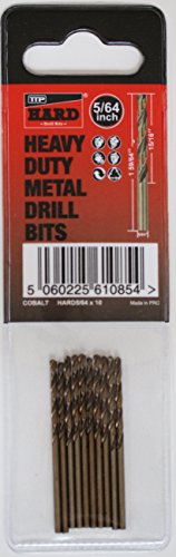 Ttp Hard Drills Bits 5/64-Inch, 10 X Imperial Drill Bits Cobalt For Drilling Harder Metals Stainless Chrome Aluminum Cast Iron #TOP8